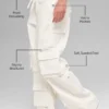 Pantalones cargo Scout de talle medio - Marfil