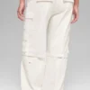 Pantalones cargo Scout de talle medio - Marfil