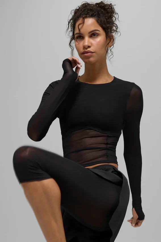 Pantalones cortos 2 en 1 Front Runner de malla — Negro
