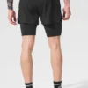 Pantalones cortos 2 en 1 Revival de 5" - Negro/Negro