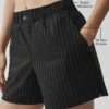 Pantalones cortos a rayas finas Daylight - Negro/Titanio