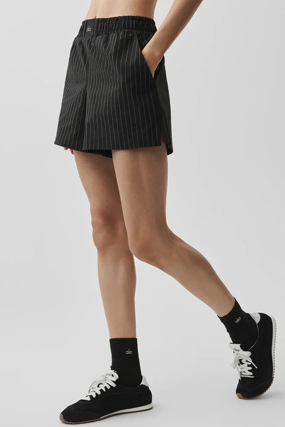 Pantalones cortos a rayas finas Daylight - Negro/Titanio