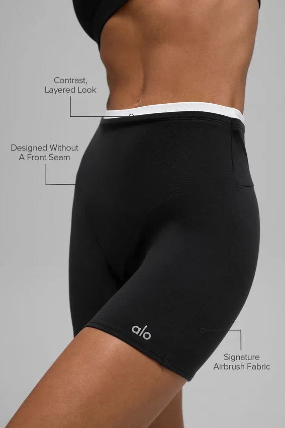 Pantalones cortos «Airbrush Double Up» de 5" - Negro/Blanco