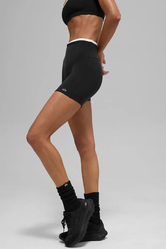 Pantalones cortos «Airbrush Double Up» de 5" - Negro/Blanco