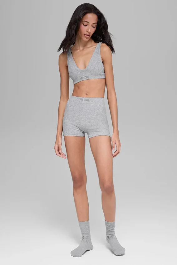 Pantalones cortos Alosoft Sincere Micro - Gris jaspeado deportivo