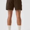 Pantalones cortos cargo «Excursion» de nailon arrugado de 7" - Espresso