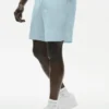 Pantalones cortos «Coastal» de jersey de lino de 7" - Azul mar