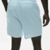 Pantalones cortos «Coastal» de jersey de lino de 7" - Azul mar