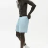 Pantalones cortos «Coastal» de jersey de lino de 7" - Azul mar