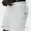 Pantalones cortos «Coastal» de jersey de lino de 7" - Blanco