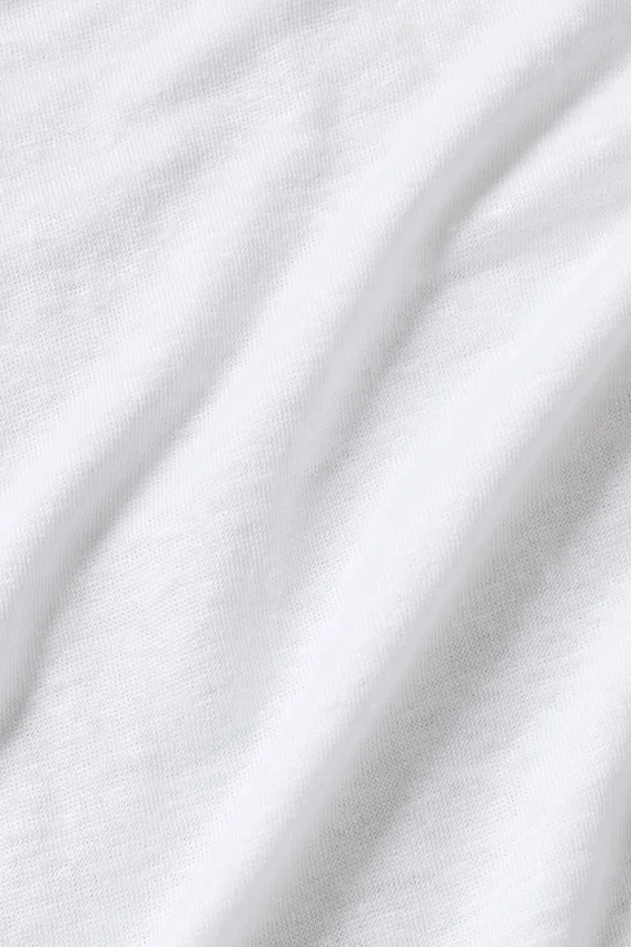 Pantalones cortos «Coastal» de jersey de lino de 7" - Blanco