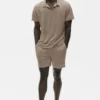 Pantalones cortos «Coastal» de jersey de lino de 7" - Gravel