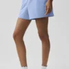 Pantalones cortos «Daylight» a rayas finas — Azul Provenza claro/Blanco
