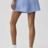 Pantalones cortos «Daylight» a rayas finas — Azul Provenza claro/Blanco