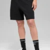 Pantalones cortos de 7" con rayas finas - Rayas finas negras