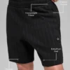 Pantalones cortos de 7" con rayas finas - Rayas finas negras