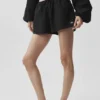 Pantalones cortos de algodón High-Waist «Real Deal» - Negro