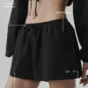 Pantalones cortos de algodón High-Waist «Real Deal» - Negro