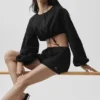 Pantalones cortos de algodón High-Waist «Real Deal» - Negro
