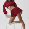 Pantalones cortos de algodón High-Waist «Real Deal» - Rojo «Summer Romance»