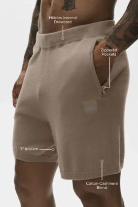 Pantalones cortos de algodón y cachemira Ever Soft de 7″ – Gravel