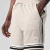 Pantalones cortos de baloncesto de malla Key de 7" - Color hueso