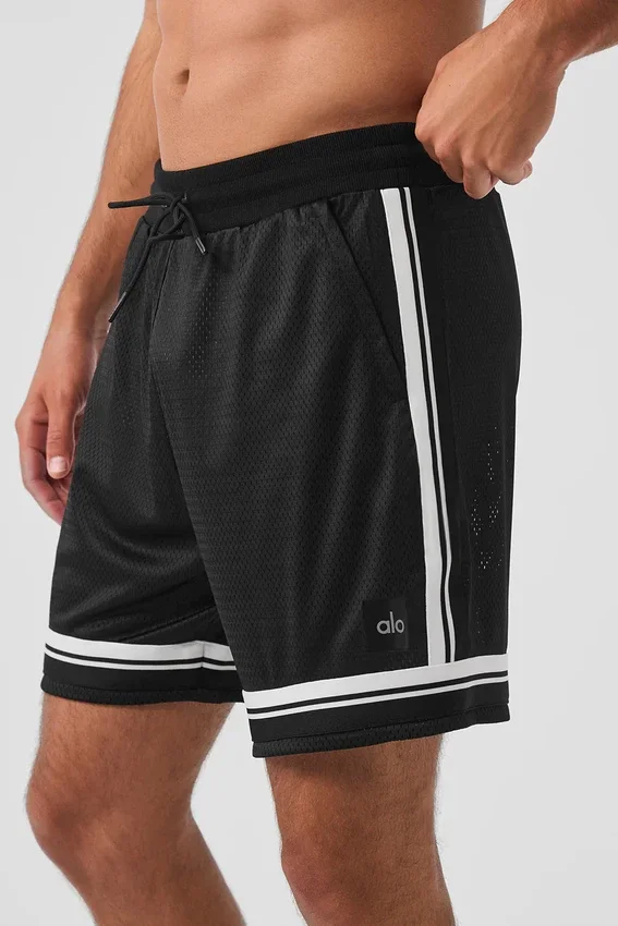 Pantalones cortos de baloncesto de malla «Key» de 7" - Negro
