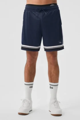 Pantalones cortos de baloncesto Key Mesh de 7" - Azul marino