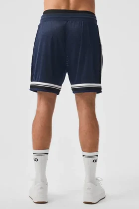 Pantalones cortos de baloncesto Key Mesh de 7″ – Azul marino