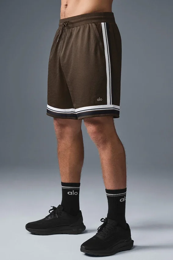 Pantalones cortos de baloncesto «Key Mesh» de 7" - Espresso