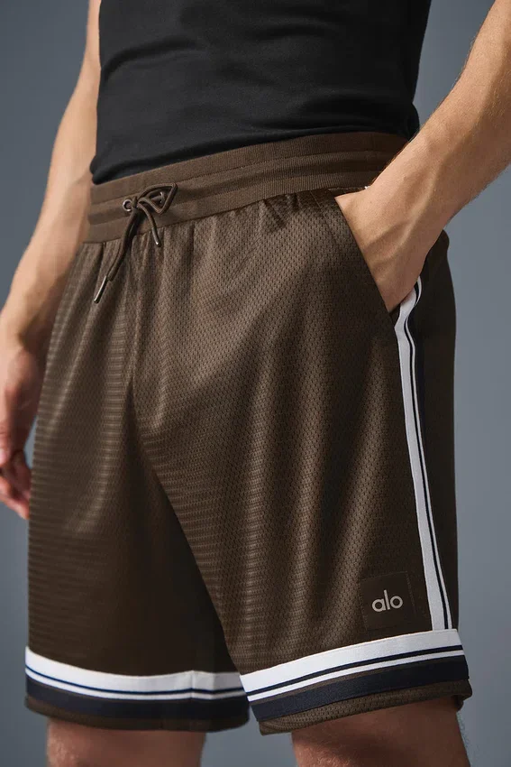 Pantalones cortos de baloncesto «Key Mesh» de 7" - Espresso