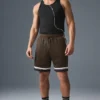 Pantalones cortos de baloncesto «Key Mesh» de 7" - Espresso