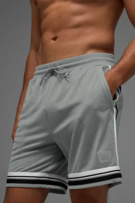 Pantalones cortos de baloncesto «Key Mesh» de 7″ – Gris lunar