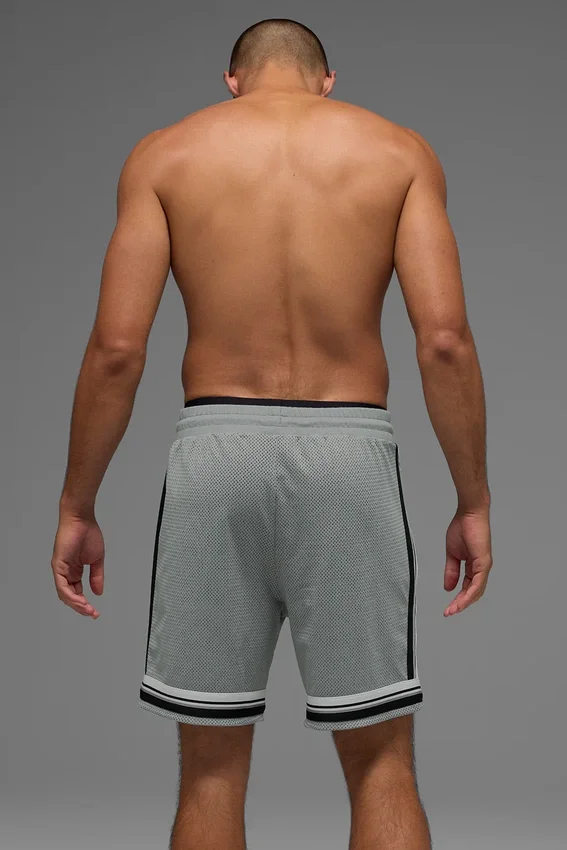 Pantalones cortos de baloncesto «Key Mesh» de 7" - Gris lunar