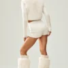 Pantalones cortos de cachemira High-Waist «Embrace» - Marfil