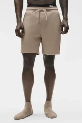 Pantalones cortos de chándal de punto waffle de 7" - Gravel