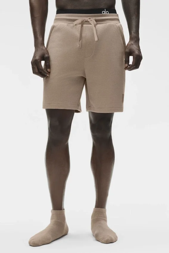 Pantalones cortos de chándal de punto waffle de 7" - Gravel