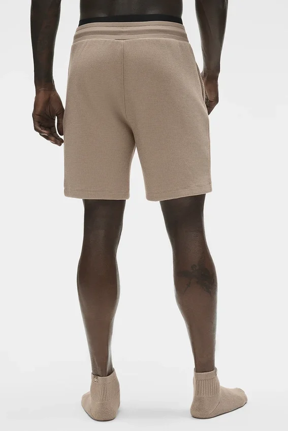 Pantalones cortos de chándal de punto waffle de 7" - Gravel