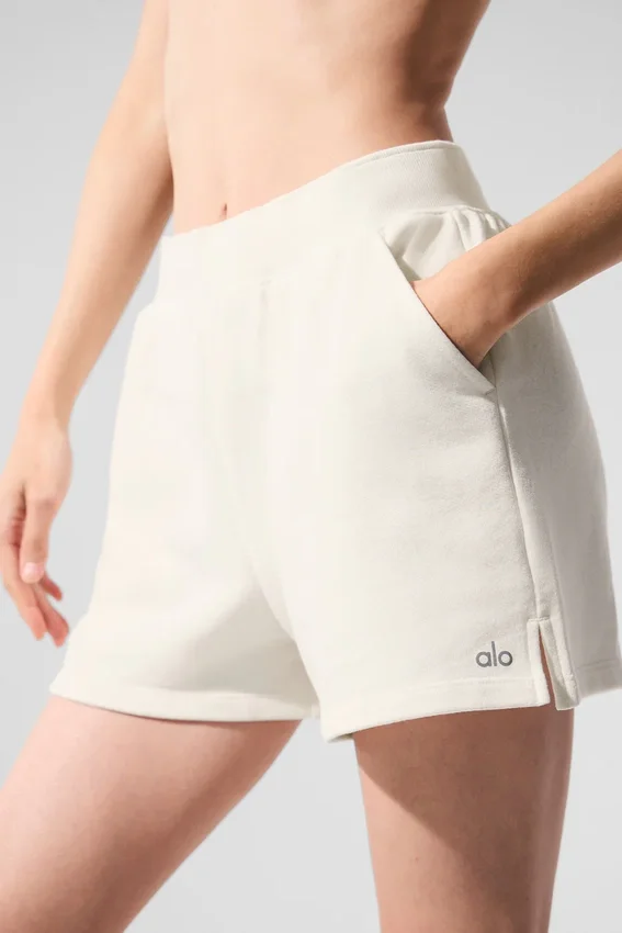 Pantalones cortos de chándal Low Key — Marfil