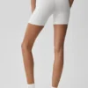 Pantalones cortos de ciclista High-Waist con estampado Airbrush de 5" - Blanco