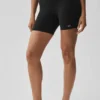 Pantalones cortos de ciclista High-Waist con estampado Airbrush de 5" - Negro
