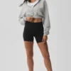 Pantalones cortos de ciclista High-Waist con estampado Airbrush de 5" - Negro