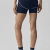 Pantalones cortos de cintura alta «Heart Throb» de 4" con estampado «Airbrush» - Azul marino/Blanco