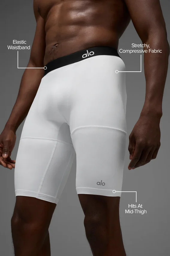 Pantalones cortos de compresión Flight de 9" - Blanco