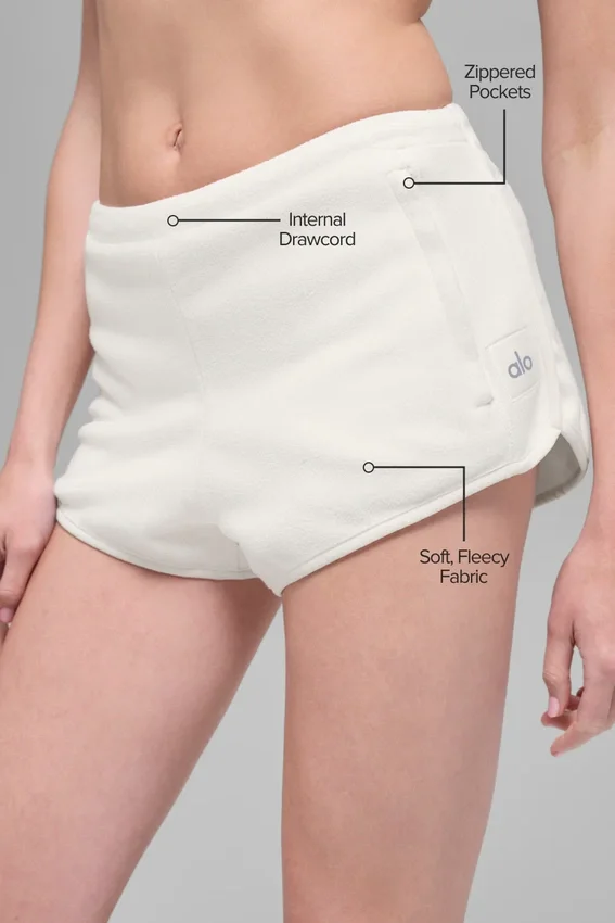 Pantalones cortos de forro polar Retreat - Marfil