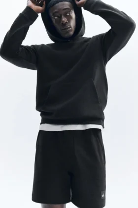 Pantalones cortos de ocio «Waffle» de 7" - Negro
