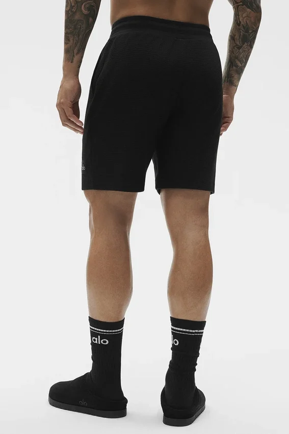 Pantalones cortos de ocio «Waffle» de 7" - Negro