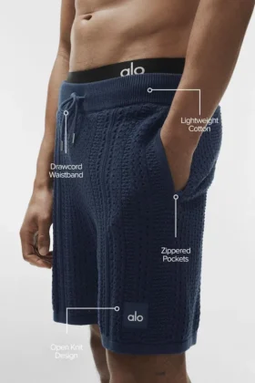 Pantalones cortos de punto Coastline de 7″ – Azul marino
