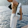 Pantalones cortos de punto Coastline de 7" - Marfil