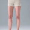 Pantalones cortos de punto High-Waist «Sport Play» - Marfil/Alabastro